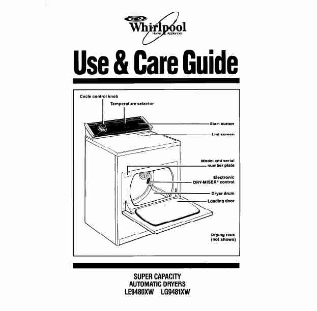 Whirlpool Clothes Dryer LE9480XW-page_pdf